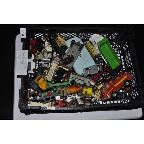 134 - TRAY OF VINTAGE DIE CAST TOYS