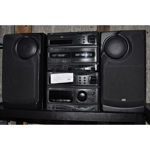 265 - JVC MUSIC SYSTEM WITH SPEAKERS