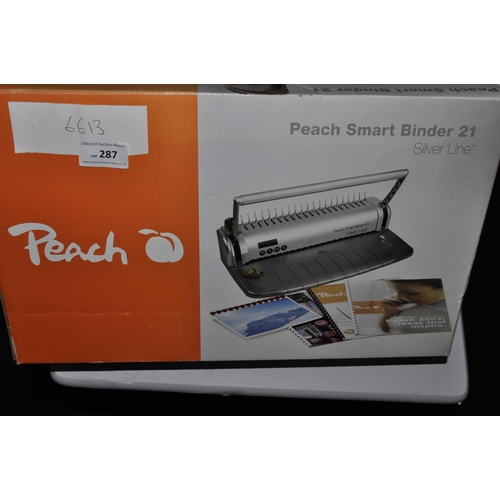 287 - BOXED PEACH SMART BINDER 21