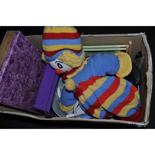 312 - LARGE BOX OF CUDDLY TOYS AND GAMES