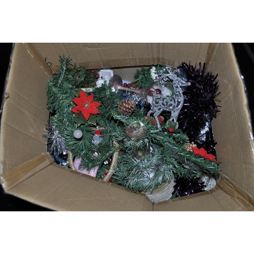 319 - BOX OF CHRISTMAS DECORATIONS