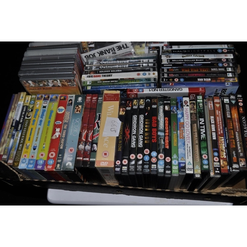 325 - BOX OF DVDS