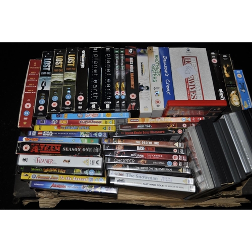 327 - LARGE BOX OF DVDS