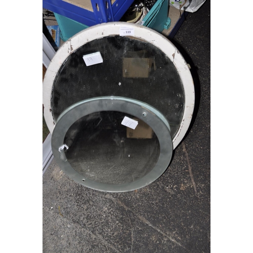 339 - 2 OVAL MIRRORS