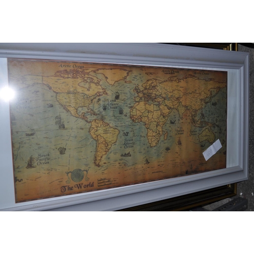 340 - FRAMED PICTURE OF THE WORLD