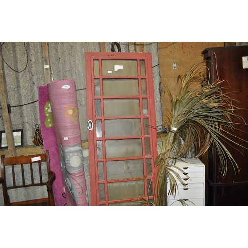 1042 - ORIGINAL CAST RED PHONE BOX DOOR