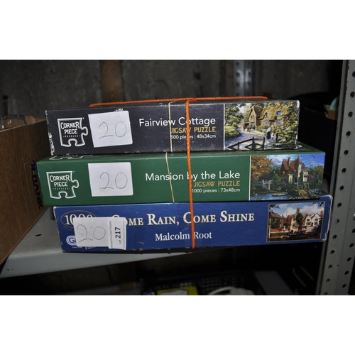 217 - 3 BOXED JIGSAW PUZZLES