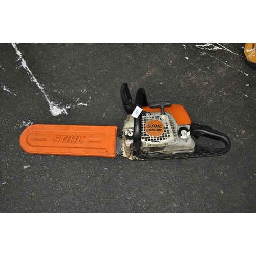 23 - STIHL MS181 PETROL CHAINSAW. 
SEEN WORKING