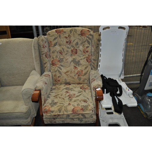 541 - WINGBACK UPHOLSTERED ARMCHAIR