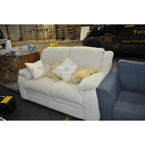 544 - CREAM G PLAN UPHOLSTERED SOFA