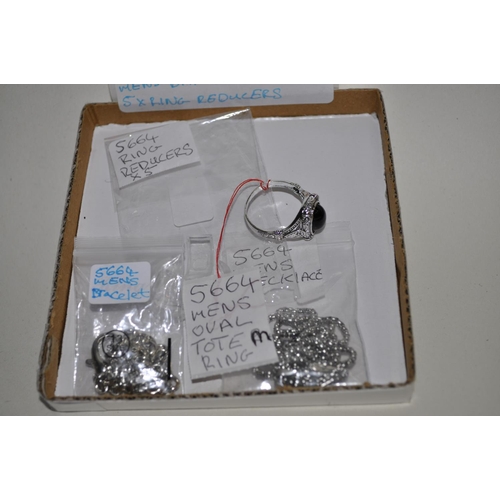 547 - SELECTION OF MENS JEWELLERY AND OTHERS