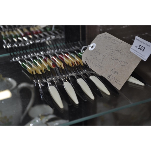 563 - ART DECO COLLECTION OF COCKTAIL FORKS
