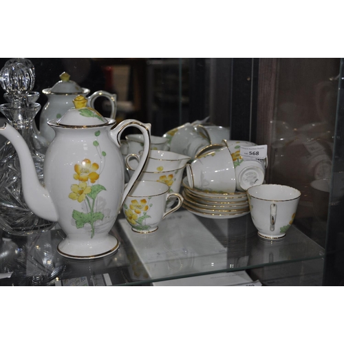 568 - DELPHINE CHINA COFFEE SET