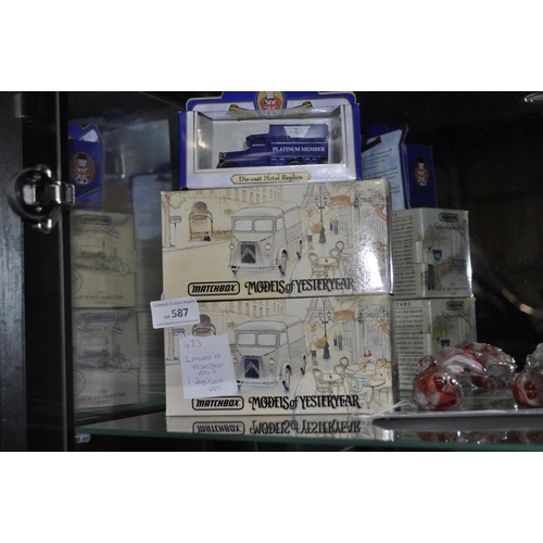 587 - 2 BOXED YESTERYEAR MODELS AND DAYS GONE BY