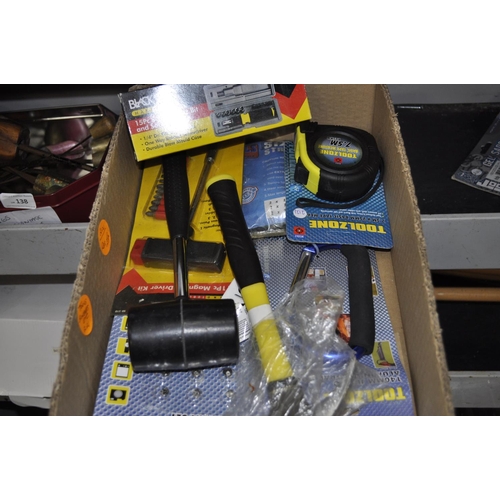 139 - SMALL BOX OF BRAND NEW TOOLS