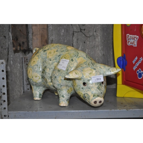 213 - LARGE CERAMIC PIG