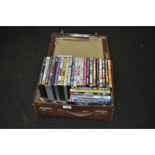 240 - SMALL SUITCASE OF DVD'S