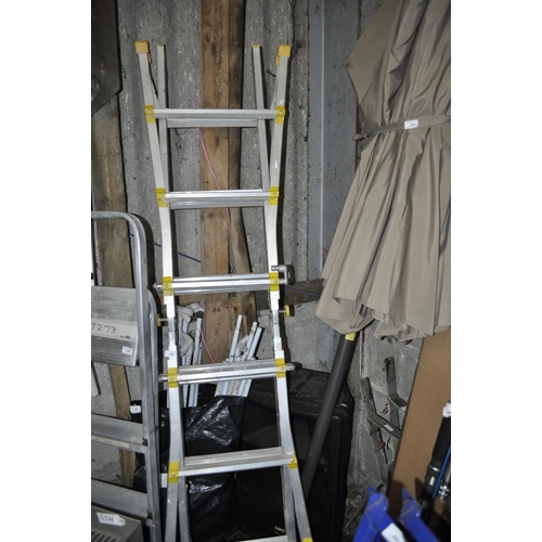 95 - LARGE FOLDING ALUMINIUM LADDER