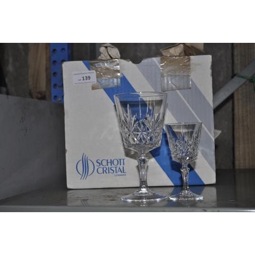 139 - 2 SETS OF CRYSTAL GLASSES