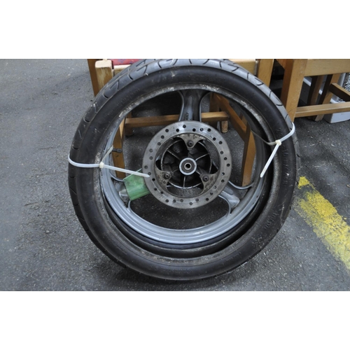 14 - PAIR OF 16 INCH MOTORBIKE WHEELS