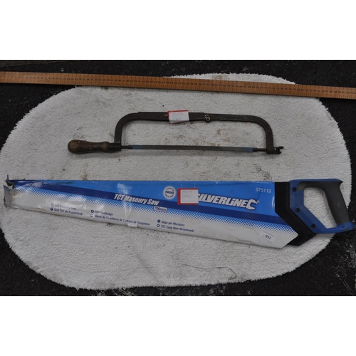 31 - TCT MASONRY SAW  AND LARGE HACKSAW