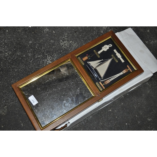 379 - NAUTICAL MIRROR KEY CABINET