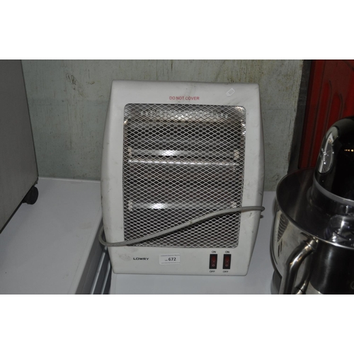 672 - LOWRY ELECTRIC HEATER