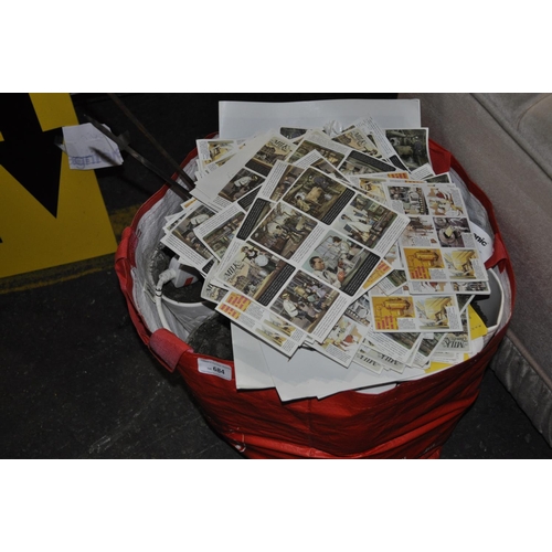 684 - BAG OF INDOOR PLANT POTS WITH COMPOST AND SELECTION OF ADVERTISING CARDS