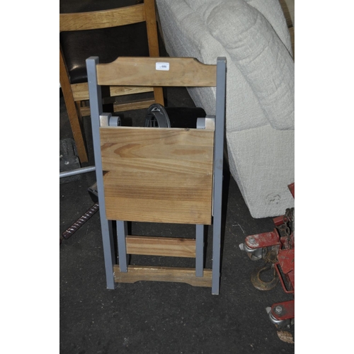 686 - FOLDING GREY STOOL