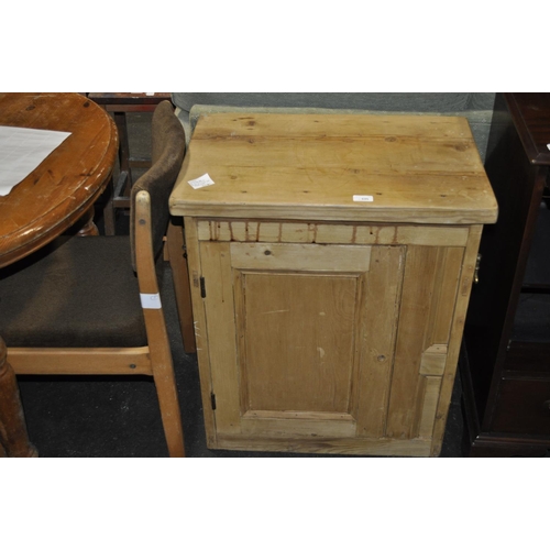 695 - STRIPPED PINE SINGLE DOOR CABINET