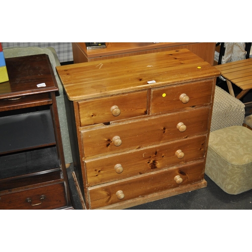 700 - 2 OVER 3 SOLID PINE CHEST OF DRAWERS