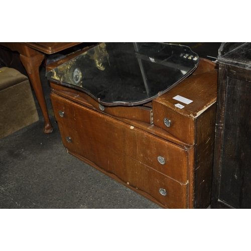 807 - VINTAGE DRESSING TABLE WITH MIRROR