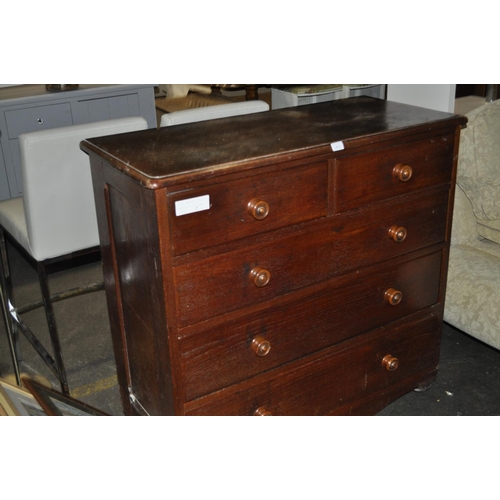 819 - 2 OVER 3 SOLID MAHOGANY CHEST