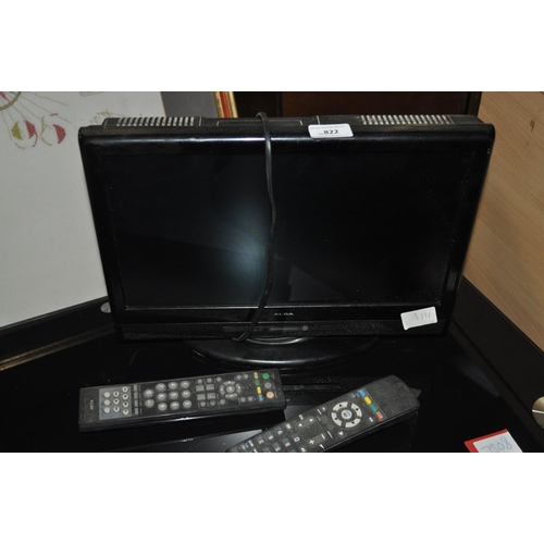 822 - ALBA 16 INCH TV AND REMOTE