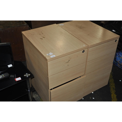 823 - PAIR OF HEAVY 3 DRAWER CHESTS