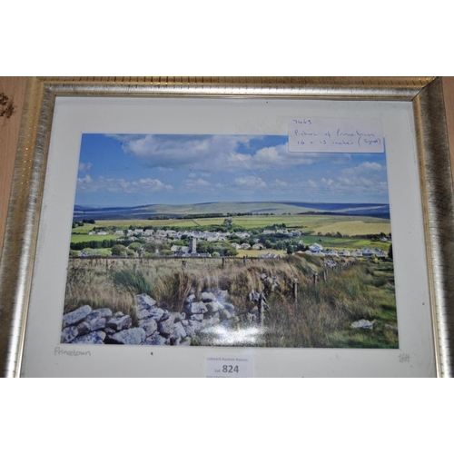 824 - FRAMED AND GLAZED PRINCETOWN SIGNED PIC