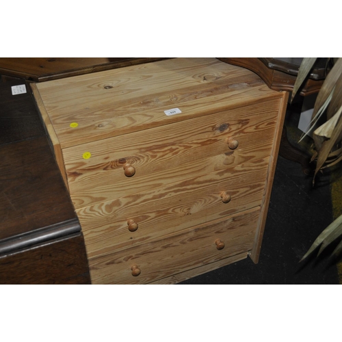 829 - MODERN 3 DRAWER PINE CHEST OF DRAWERS