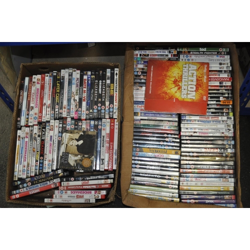 338 - 2 LARGE BOXES OF DVDS