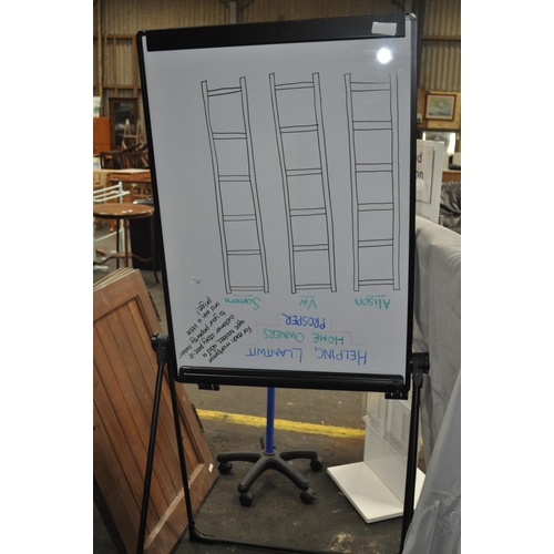 347 - LARGE FREESTANDING FOLDING WHITE BOARD