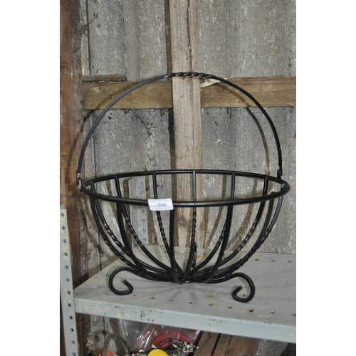 36 - IRON PLANTER/LOG BASKET