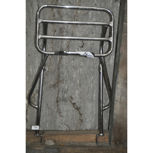 57 - CHROME MOTORBIKE LUGGAE RACK