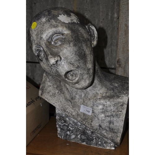 748 - 3D PLASTER REMAKE OF A DEATH MASK FROM THE EARLY VICTORIAN TIMES ( VERY RARE AND UNUSUAL )