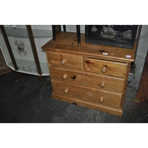 991 - SOLID MODERN  PINE 2X3 VHEST OF DRAWS