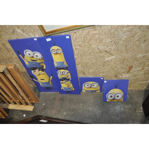 1064 - MINIONS CANVAS'S X 4