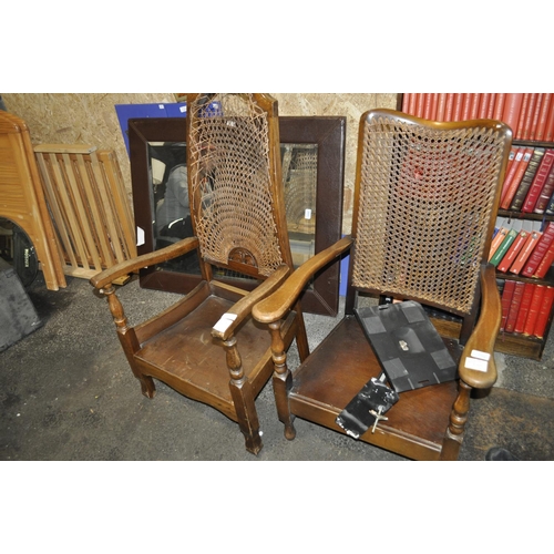 1066 - ANTIQUE BERGER CHAIR X 2