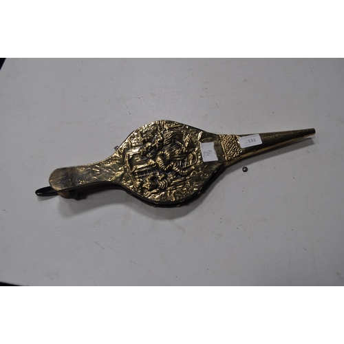 131 - BRASS EMBOSSED SET OF BELLOWS