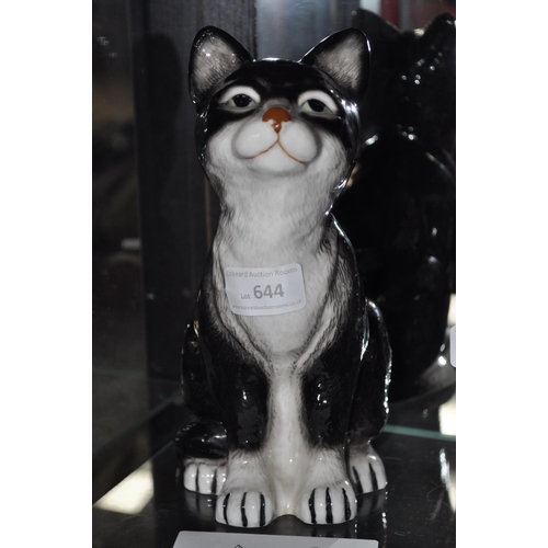 644 - HEAVY CERAMIC GLAZED CAT