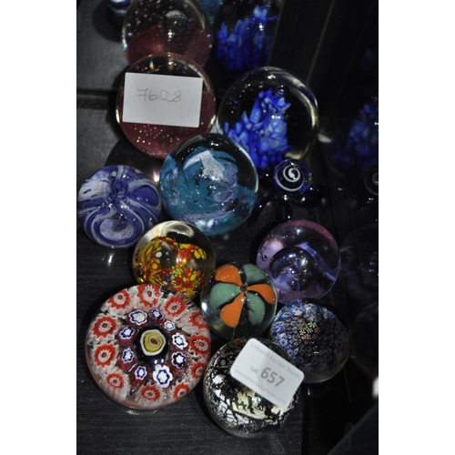 657 - 11 COLLECTABLE PAPERWEIGHTS