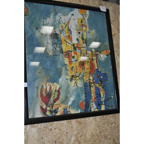1021 - ABSTRACT ART FRAMED AND GLAZED PICTURE
PRINT