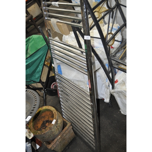 398 - CHROME HEATED TOWEL RAIL